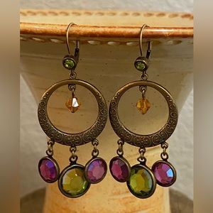 Liz Palacios Swarovski Crystal Hoop Earrings